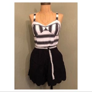 Anthropologie Mermaid Niagara Scallop Romper